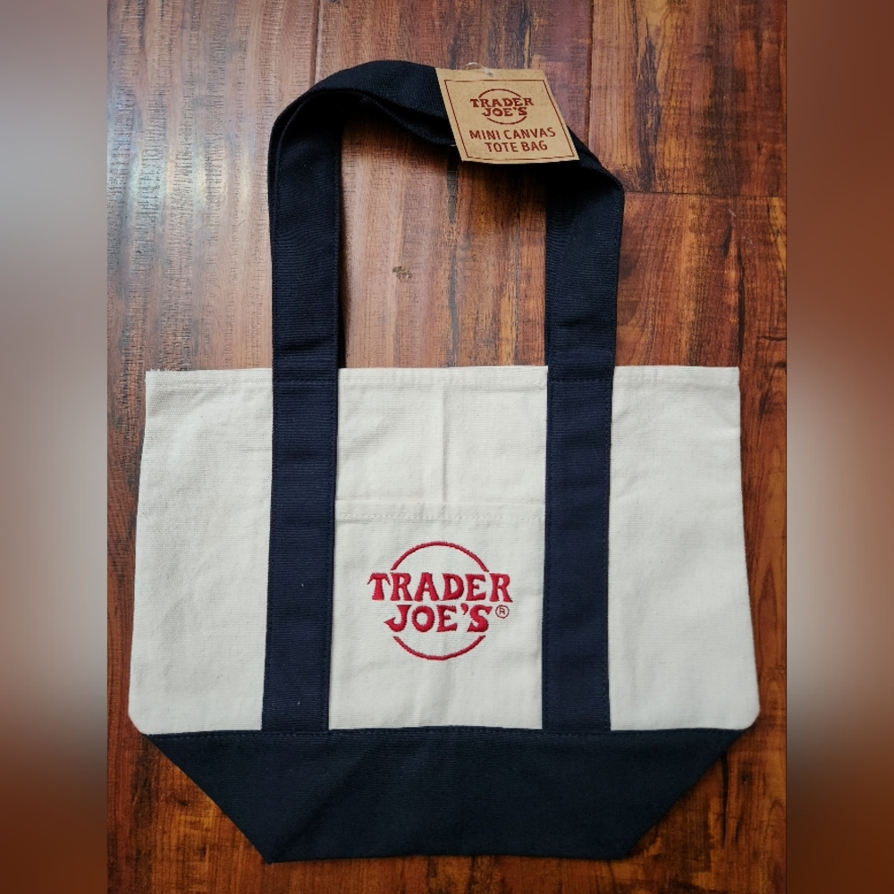 TJ's Canvas Tote Bag MINI  - Navy BLUE